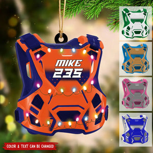 Personalized Motocross Guardian Vest Chest Protector Christmas Ornament, Gift For Motocross Rider - 2024 New Release