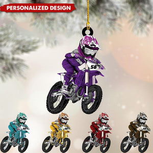 Personalized Motocross Racer Ornament-Gifts For Motocross Lovers-2024 New Release