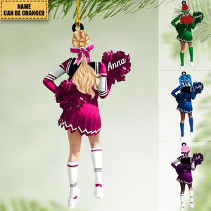 Personalized Cheerleading Pom pom Girl Christmas Ornaments - 2024 New Release