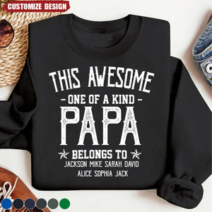 This Awesome Papa Belongs to Sweatshirt