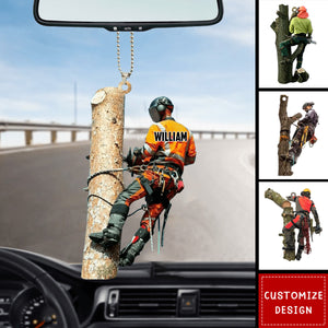 Personalized Arborist Car Ornament