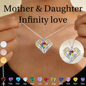 Personalized Mother's Necklace with Birthstone-Mother's Day Gift