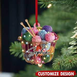 Personalized Knitting Christmas Ornament Gift For Knitter-2024 New Release