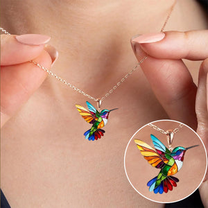 Colorful Hummingbird Necklace - Gift Bird Lovers