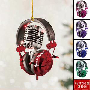 Personalized Microphone Christmas Ornament-Gifts For Sing Lover-2024 New Release