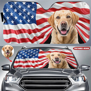 Custom Photo The Road To Heart Is Paved With Pawprints - Dog & Cat Personalized Auto Windshield Sunshade