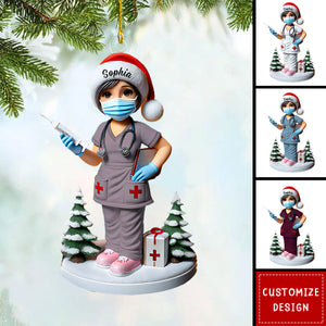 Personalized Nurse Christmas Ornament Gift For Healthcare Workers-2024 New Release