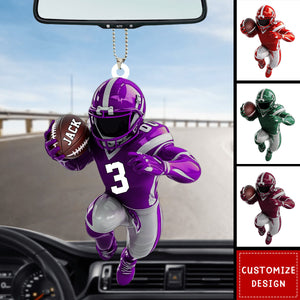 American Football Personalized Car Ornament - Gift For American Football Lovers