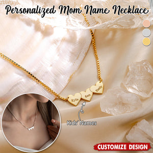 Personalized Name Hearts Necklace-Mother's Day Gift