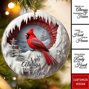 2024 New Release - Your Wings Were Ready But My Heart Was Not - Personalized Cardinal Memorial Ornament