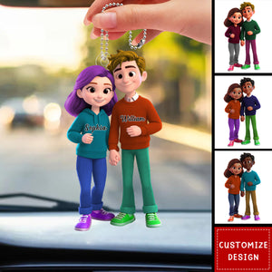 Personalized Cute Couple Ornament - Gift For Couple