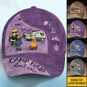 Camping Is My Therapy - Camping Personalized Custom Hat, All Over Print Classic Cap - Gift For Camping Lovers