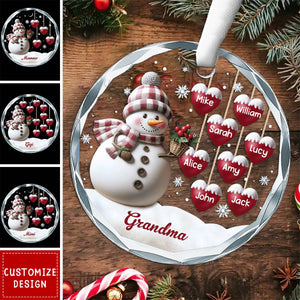 If Nothing Is Going Well, Call Your Grandmother - Family Personalized Circle Ornament - 2024 New Release