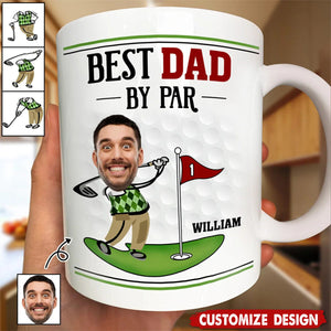 Best Dad By Par-Personalized Mug