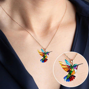 Colorful Hummingbird Necklace - Gift Bird Lovers