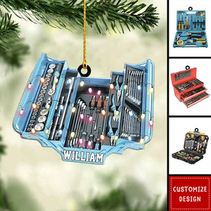 Personalized Mechanic Tool Box Ornament Christmas Gift For Mechanic - 2024 New Release