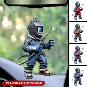 Personalized Welder Car Ornament, Gifts For Welder