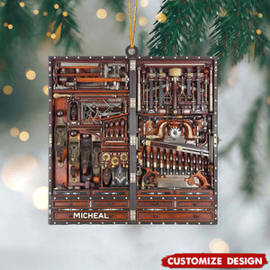 2024 New Release Personalized Carpenter Tool Box  Christmas Ornament