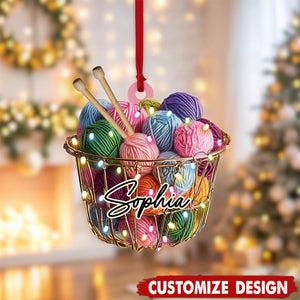 Personalized Knitting Christmas Ornament Gift For Knitter-2024 New Release