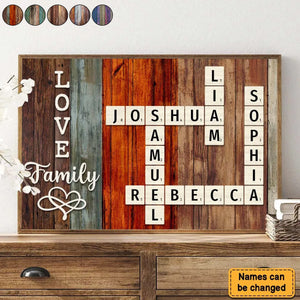 Personalized Family Crossword Art-Created In A Moment-Treasured Forever Poster