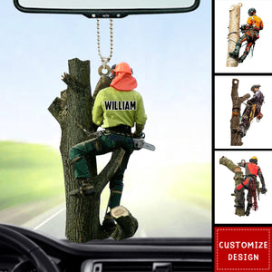 Personalized Arborist Car Ornament