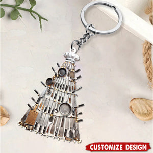 Personalized Kitchen Tool Keychain-Gift for Chef, Housewife