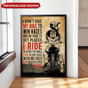 Motocross Name & Number-Personalized Poster-Gift For Motocross Lover