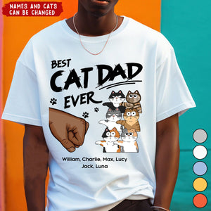 Best Cat Dad Personalized Shirt, Funny Father's Day Gift For Cat Dad