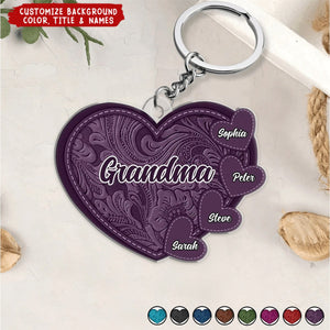 Grandma's Little Sweethearts - Personalized Cutout Acrylic Keychain