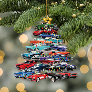 Muscle Car Collection Tree Christmas Ornament