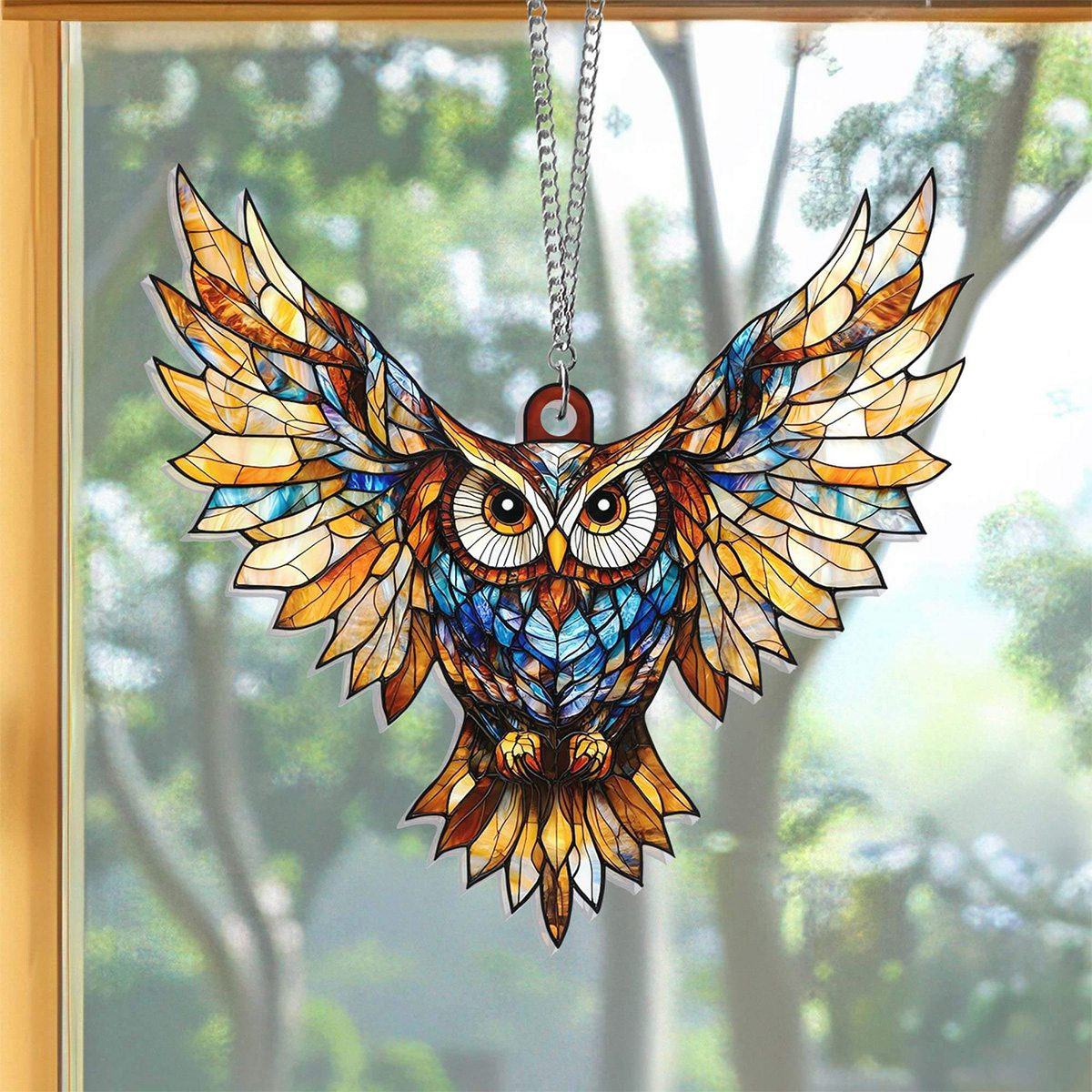 Owl Sun Catcher Ornament - Gift For Owl Lovers