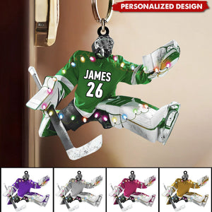 Personalized Hockey Player Keychain-Gift For Hockey Lovers - 2024 New Release