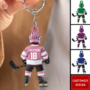 Personalized Hockey Keychain-Gifts For Hockey Lover