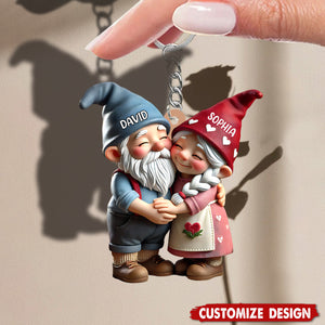 Growing Together - Personalized Husband And Wife Acrylic Keychain