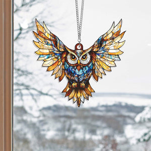 Owl Sun Catcher Ornament - Gift For Owl Lovers