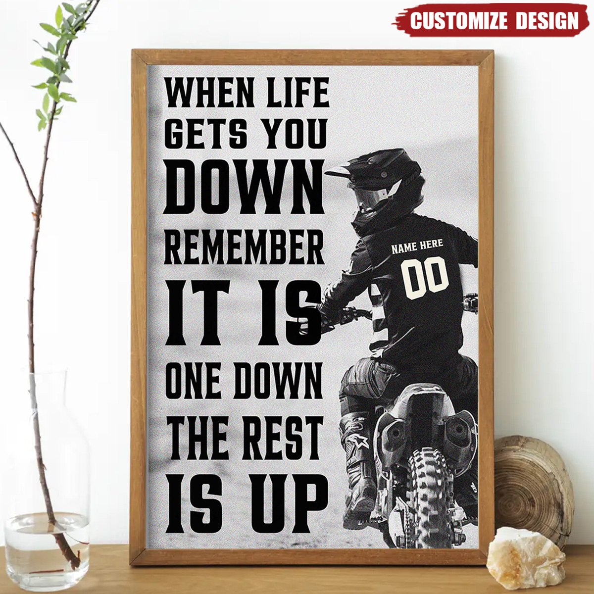 Personalized Motocross Life Lessons Poster- Gift For Racing Lovers