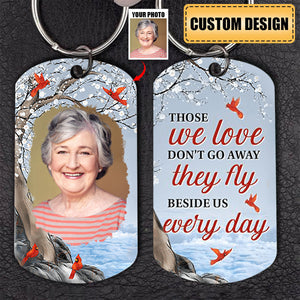 Carry You With Me - Personalized Memorial Stainless Steel Keychain, Sympathy Gift For Family Members