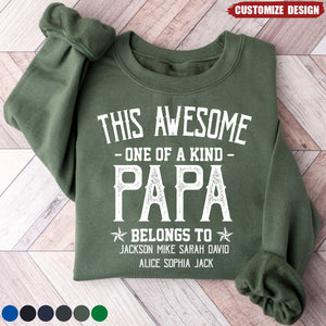 This Awesome Papa Belongs to Sweatshirt