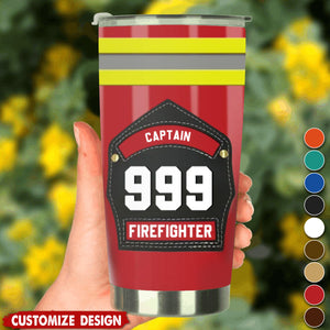 Gift For Firefighter Helmet Shields And Fronts Personalized Tumbler