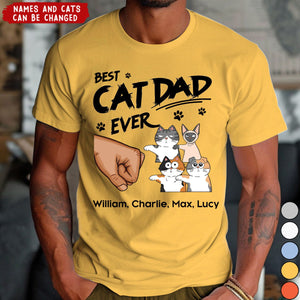 Best Cat Dad Personalized Shirt, Funny Father's Day Gift For Cat Dad