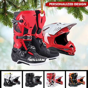 2024 New Release Personalized Ornament Motocross Boots Helmet