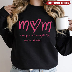 Custom Mama Grandma with Kids Name Personalized Sweatshirt