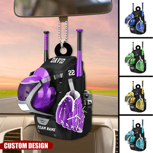 Personalized Baseball Bag Car Ornament-Gift For Baseball Players