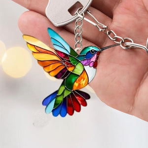 Beautiful Hummingbird Keychain - Gift For Bird Lovers