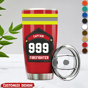 Gift For Firefighter Helmet Shields And Fronts Personalized Tumbler