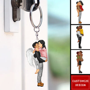 New-Couple Kissing - Gift For Couples - Personalized Acrylic Keychain