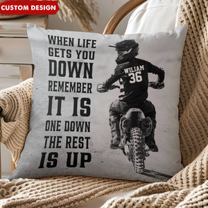 Personalized Motocross Pillow - Gift For Racing Lovers