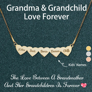 Personalized Name Hearts Necklace-Mother's Day Gift