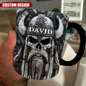 Vikings Skull - Personalized Viking Mug