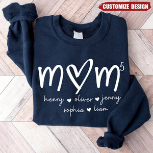 Custom Mama Grandma with Kids Name Personalized Sweatshirt